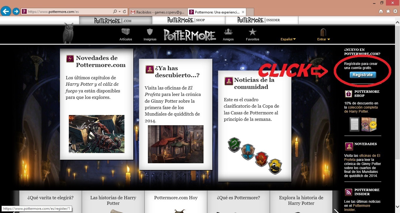 click en registrar