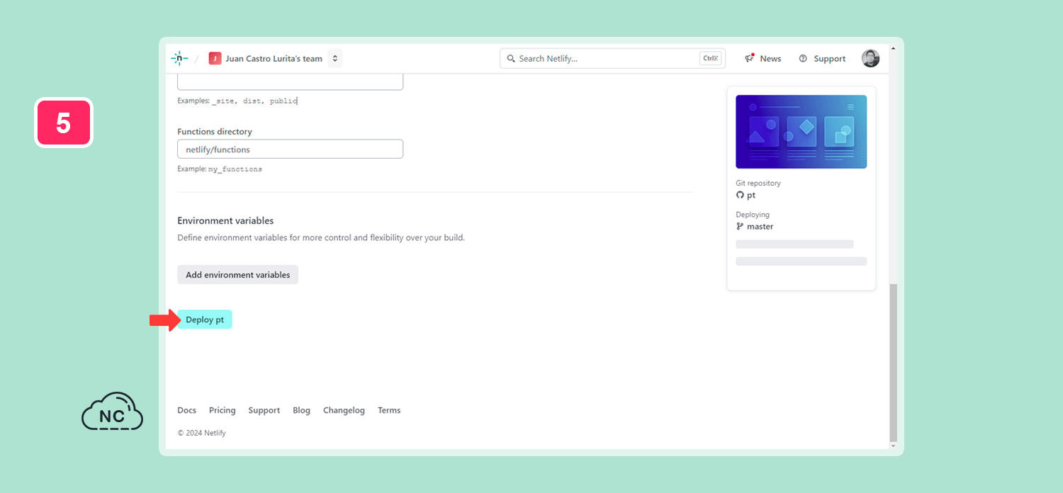 Cada ves que quieras importar un proyecto desde GitHub, solo repite los mismos pasos Importando un proyecto desde GitHub a Netlify