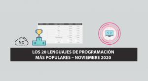 Los 20 Lenguajes de Programación más Populares – Noviembre 2020 Los 20 Lenguajes de Programación más Populares – Noviembre 2020
