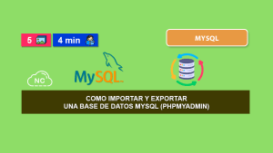 Como Importar y Exportar una Base de Datos MySQL (phpMyAdmin) Como Importar y Exportar una Base de Datos MySQL (phpMyAdmin)