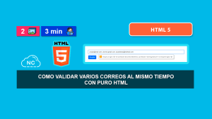 Como Validar Varios Correos al Mismo Tiempo con Puro HTML Como Validar Varios Correos al Mismo Tiempo con Puro HTML