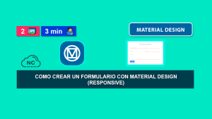 Como Crear un Formulario con Material Design (Responsive) Como Crear un Formulario con Material Design (Responsive)
