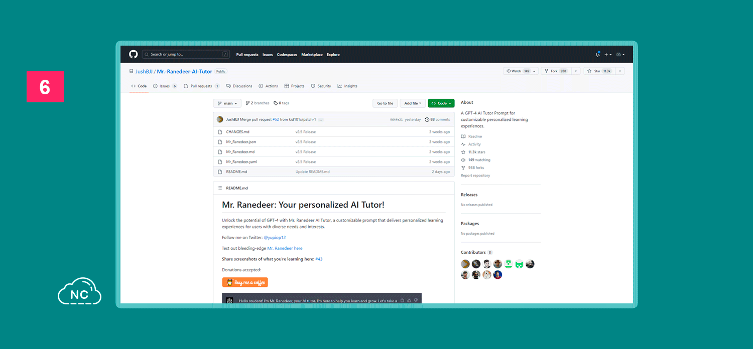 Mr. Ranedeer: Your personalized AI Tutor, brinda una mejor experiencia en ChatGPT Repositorio GitHub de Mr. Ranedeer: Your personalized AI Tutor