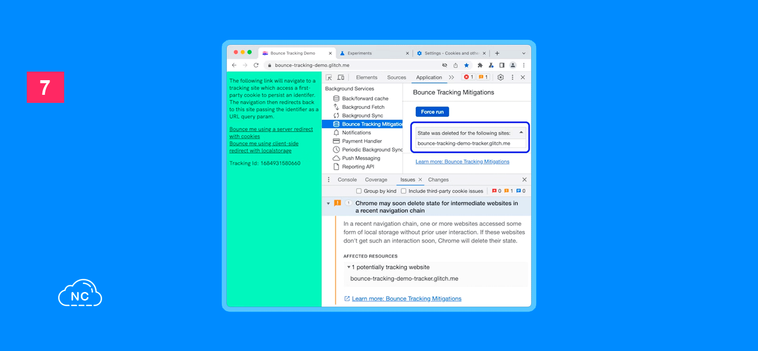 Actualmente la opción Bounce Tracking Mitigations es experimental Opción experimental Bounce Tracking Mitigations