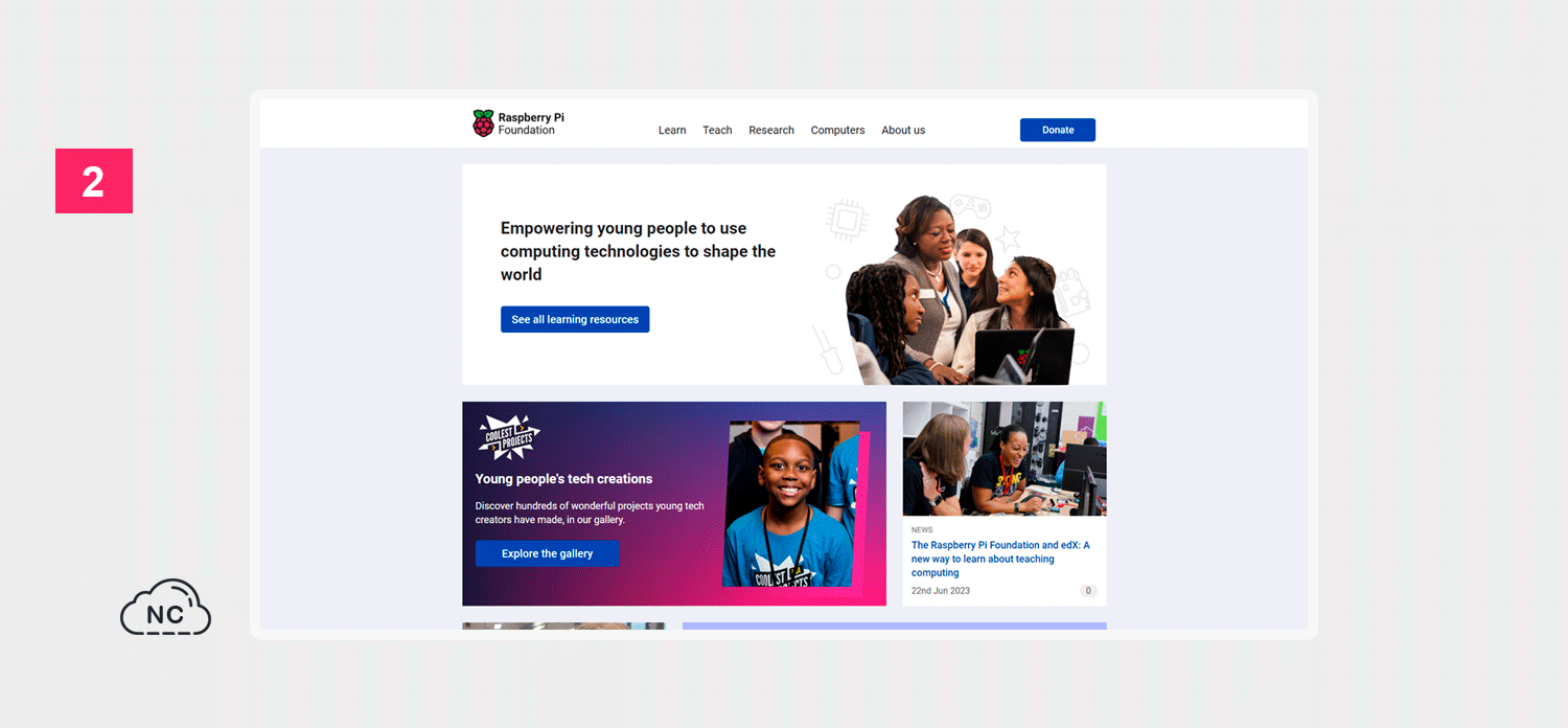 En el sitio web de la fundación Raspberry Pi podrás encontrar recursos importantes para tu crecimiento como profesional en el uso de esta placa de computadora Sitio web oficial de la fundación Raspberry Pi
