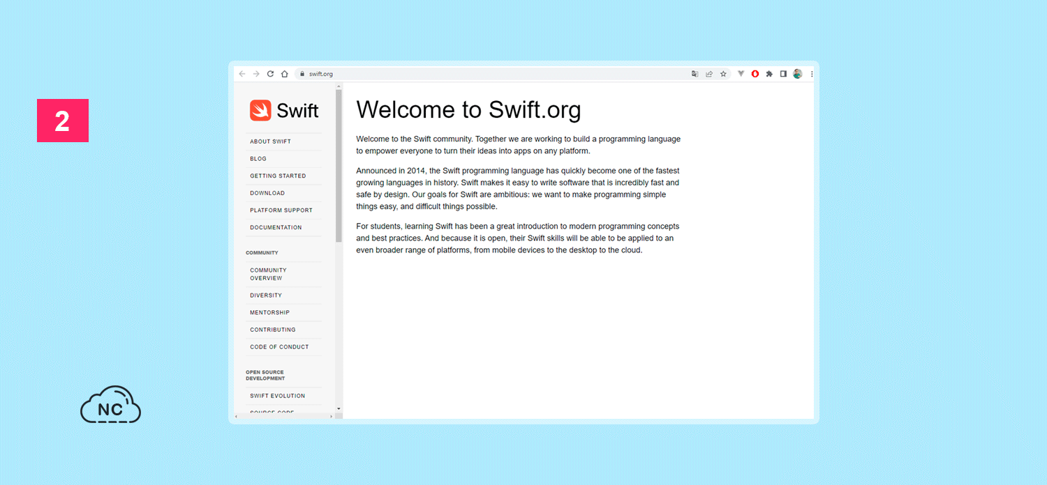 Con Swift se han creado populares aplicaciones en el entorno Apple Página oficial de Swift