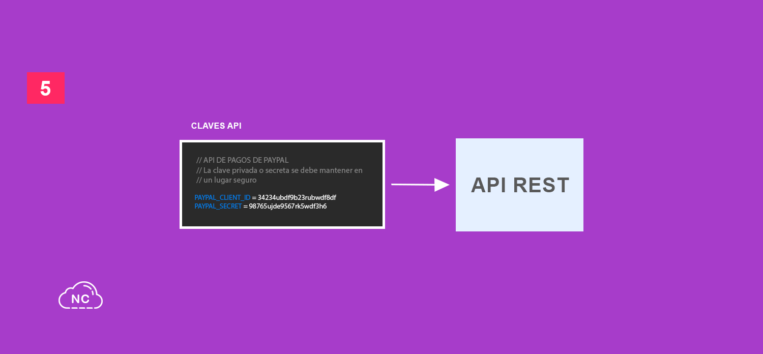 Mediante las Claves API Paypal se mantienen seguras las operaciones Claves API en la API de Pagos de Paypal