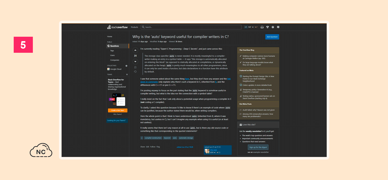 Leer libros es un hábito importante para los desarrolladores Consulta del usuario Chi_Iroh en Stack Overflow