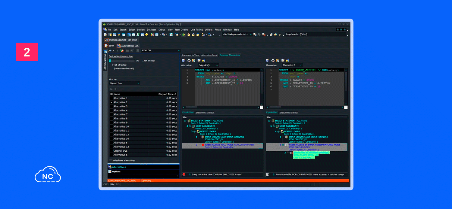 Toast for Oracle facilita la gestión de bases de datos Oracle GUI de Toad for Oracle