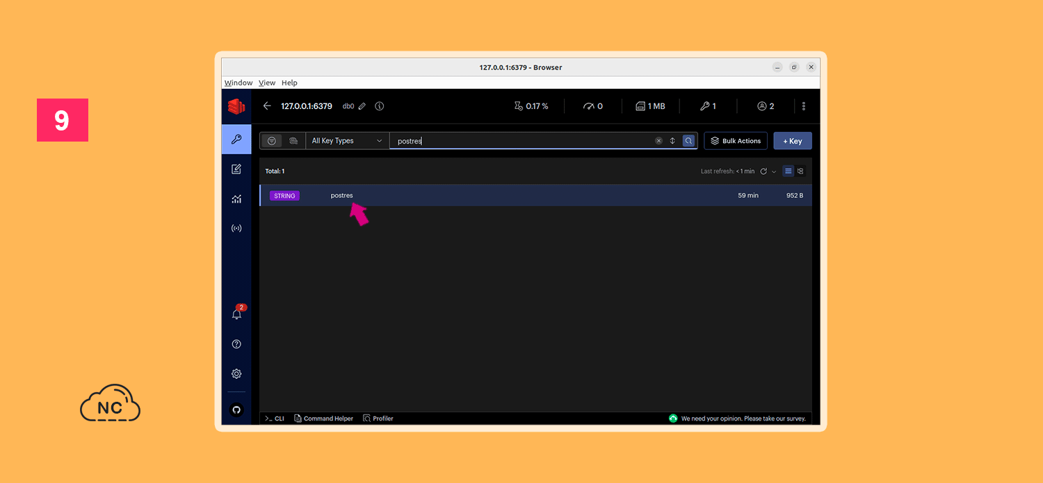 postres es una key o clave almacenada en memoria Lista de tablas