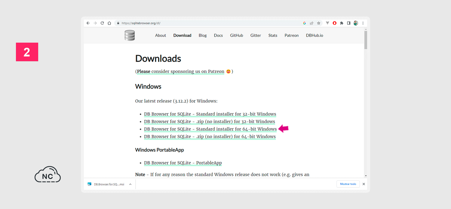 DB Browser for SQLite es compatible con varios entornos o sistemas operativos Página de descargas de DB Browser for SQLite