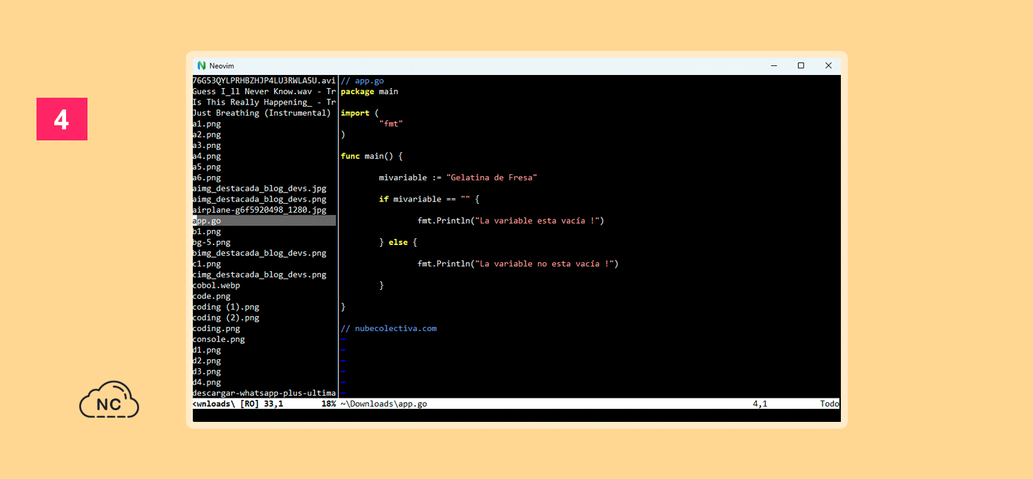 Neowim tiene varias extensiones y complementamos que te permiten mejorarlo Interface del editor de código Neowim