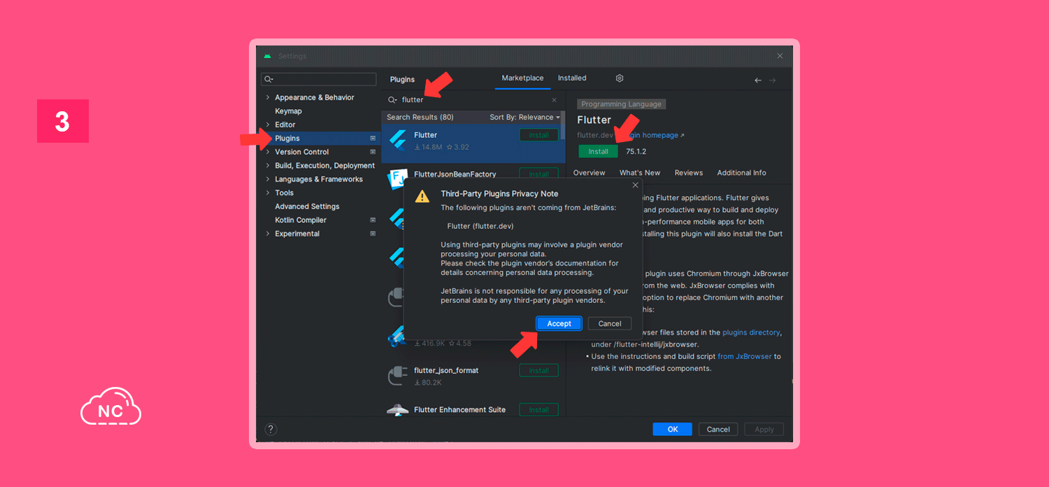 Plugin de Flutter para Android Studio Galeria de plugins de Android Studio