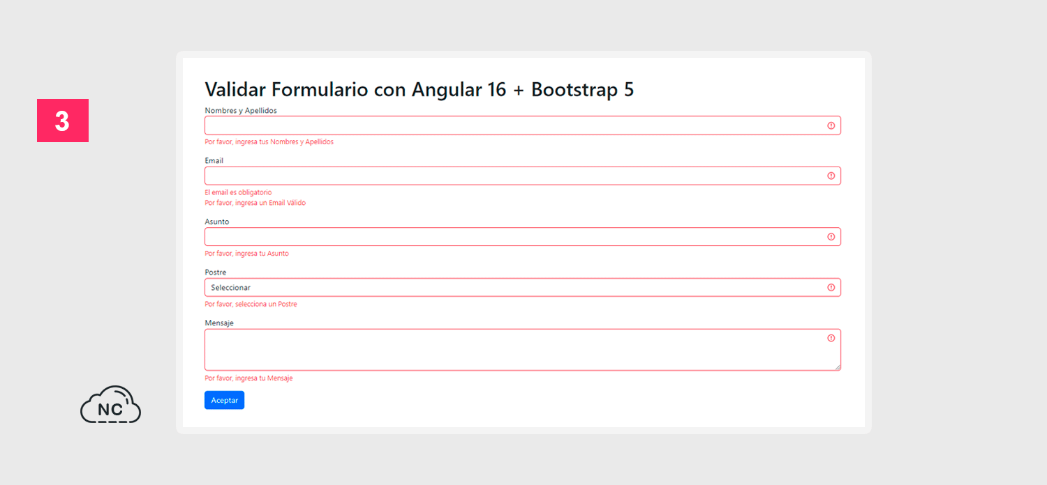 Puedes agregar los campos que desees validar en el formulario Validando un formulario HTML con Angular 16