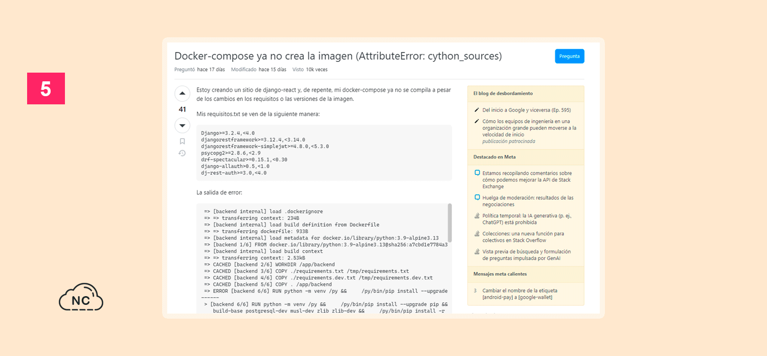 Marco Sousa esta creando un proyecto con Django Framework y React JS Consulta del usuario Marco Sousa en Stack Overflow
