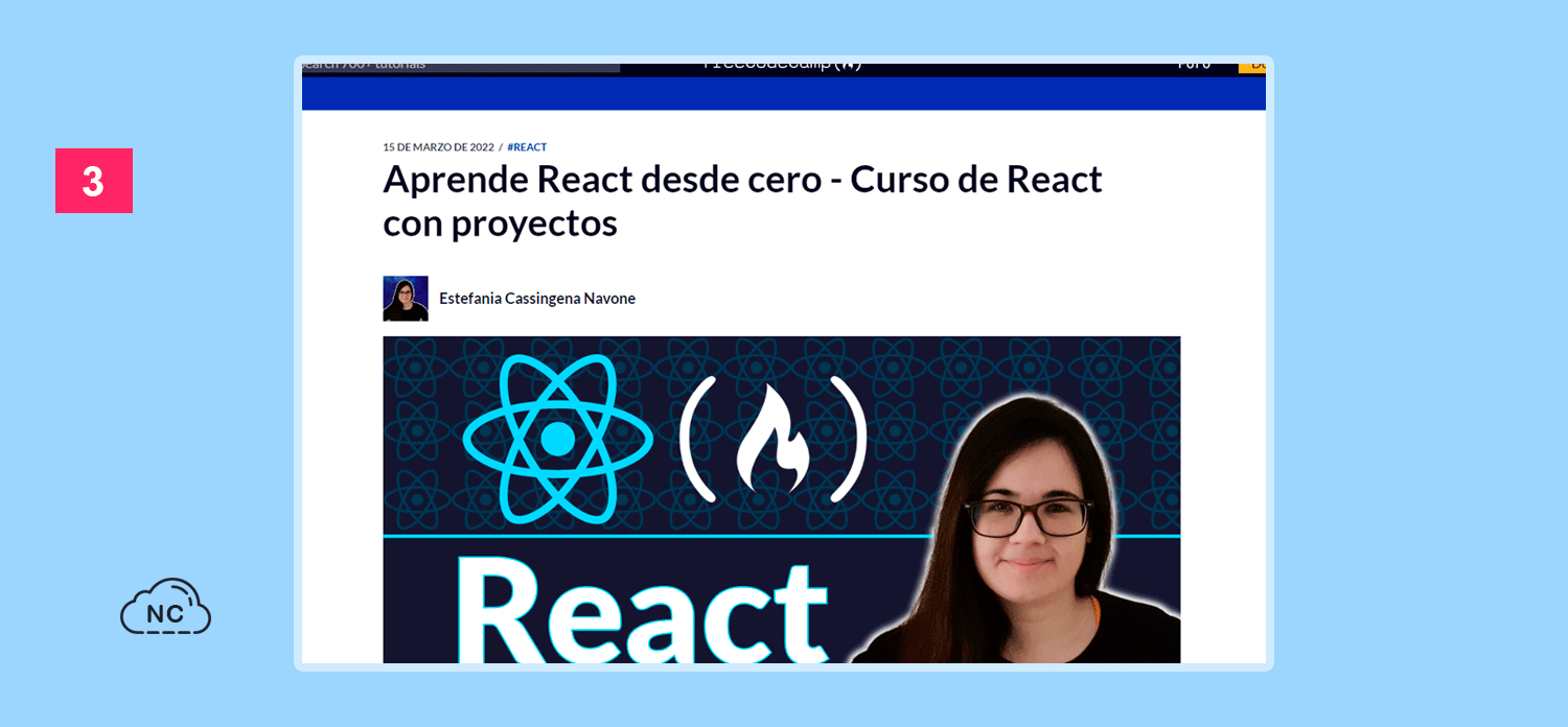 También encontrarás otros contenidos que te servirán para crecer como profesional Bootcamp Gratis de React JS en freeCodeCamp