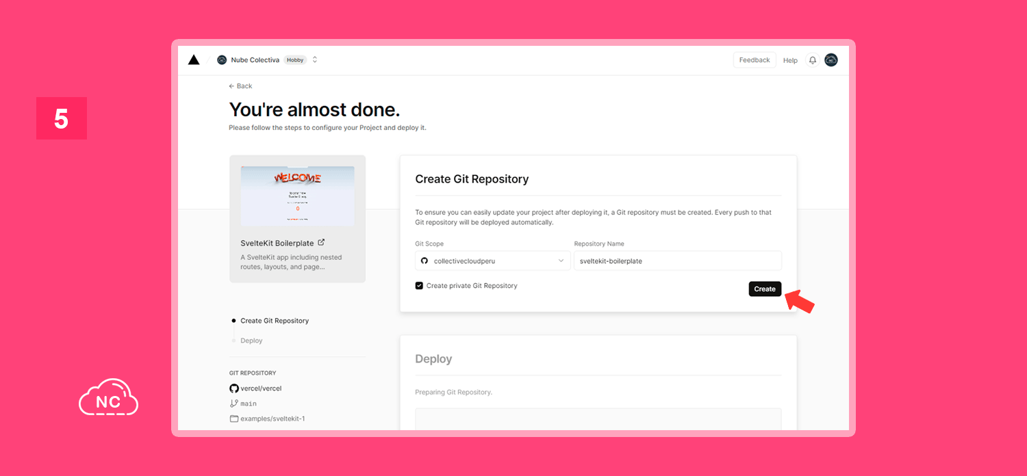 Te recomiendo darle un nombre a tu proyecto Ventana para iniciar el proceso de creación de un repositorio en Github