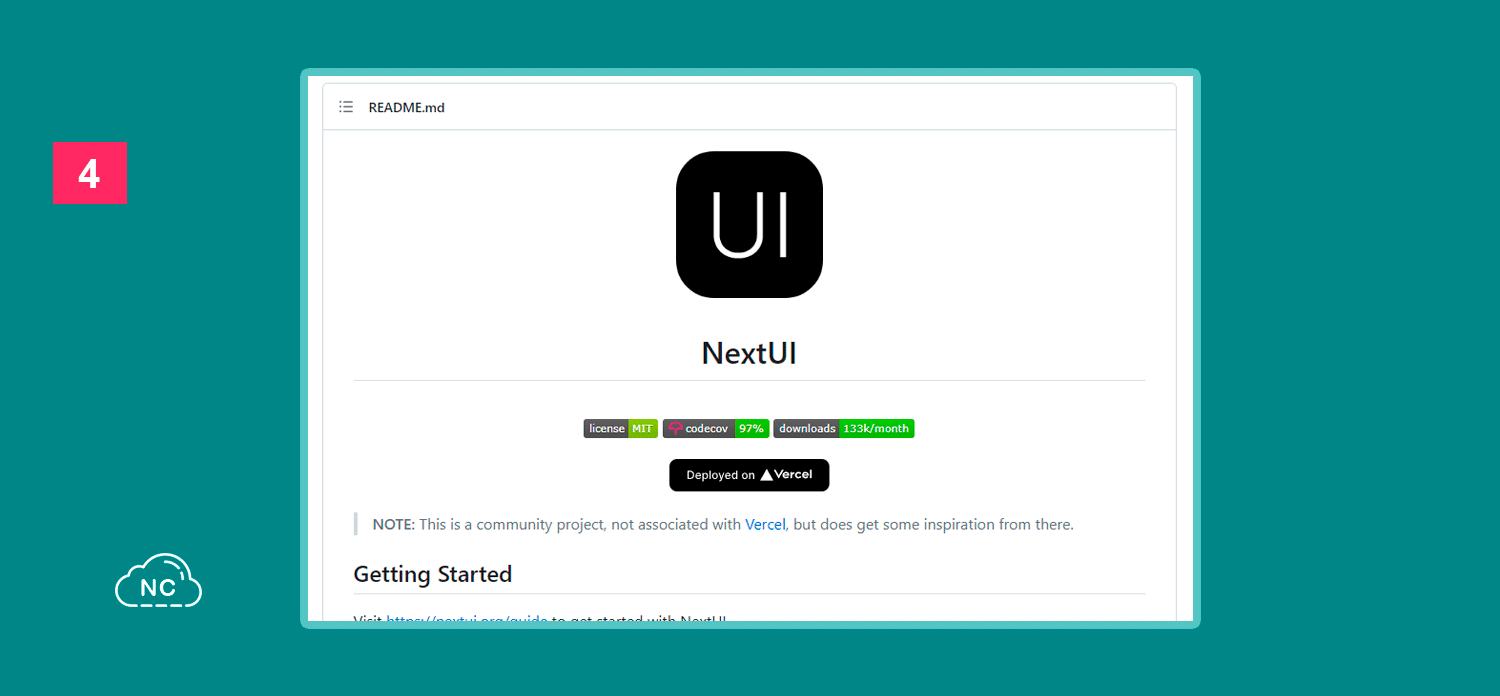 NextUI tiene una comunidad amplia Repositorio de NextUI en GitHub