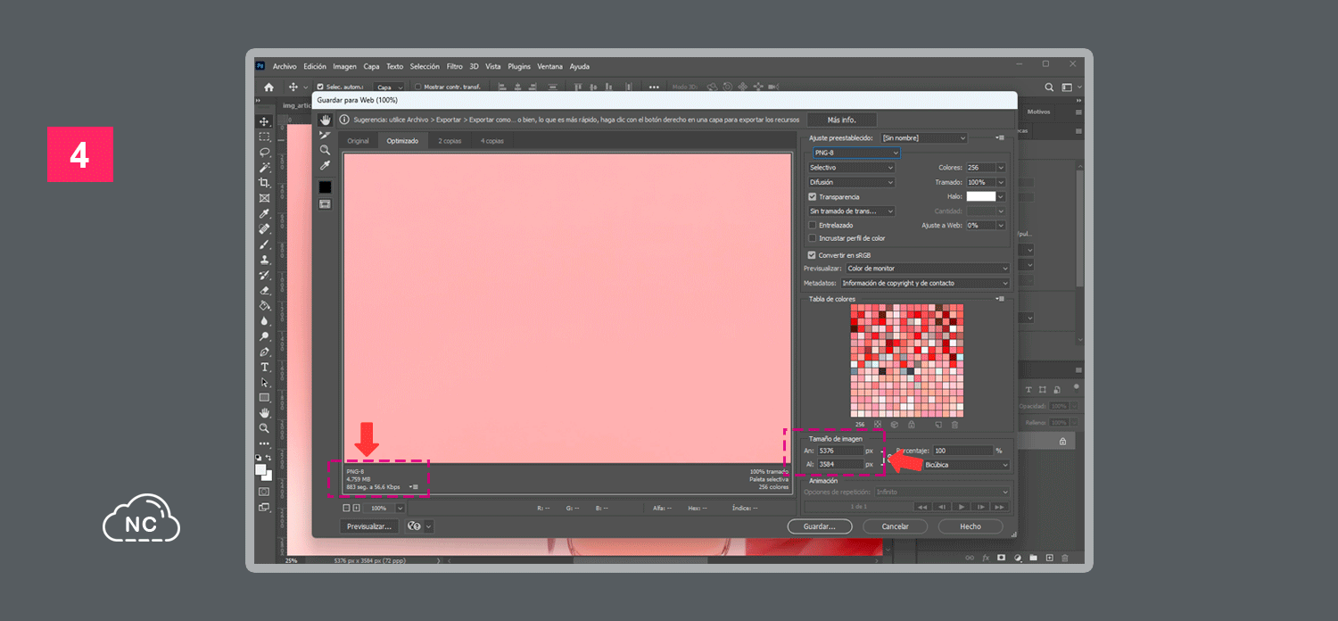 Recuerda usar las últimas versiones de Photoshop, estas tiene mejores funciones y están más optimizadas Tamaño y peso de una imagen en Photoshop