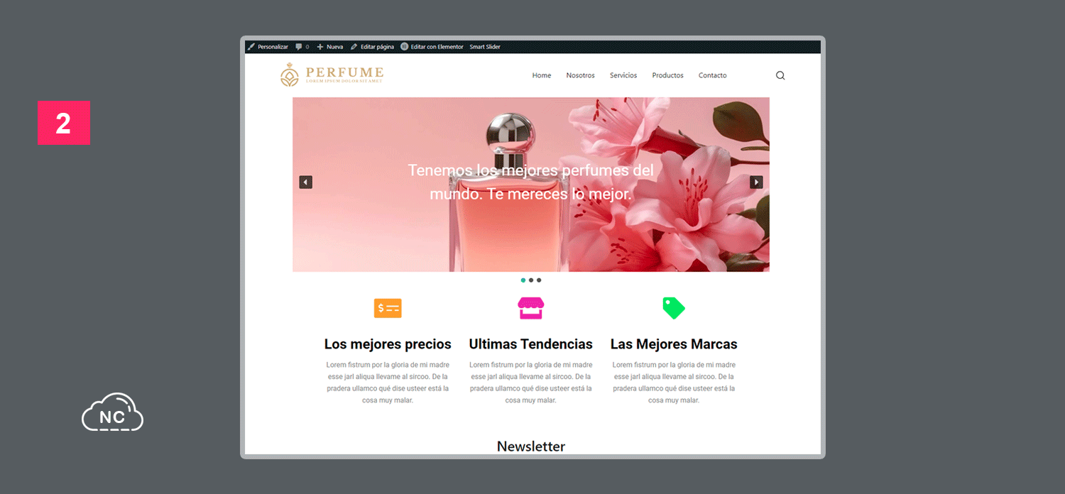 WordPress y Elementor es una buena combinación Página web creada con el plugin Elementor en WordPress