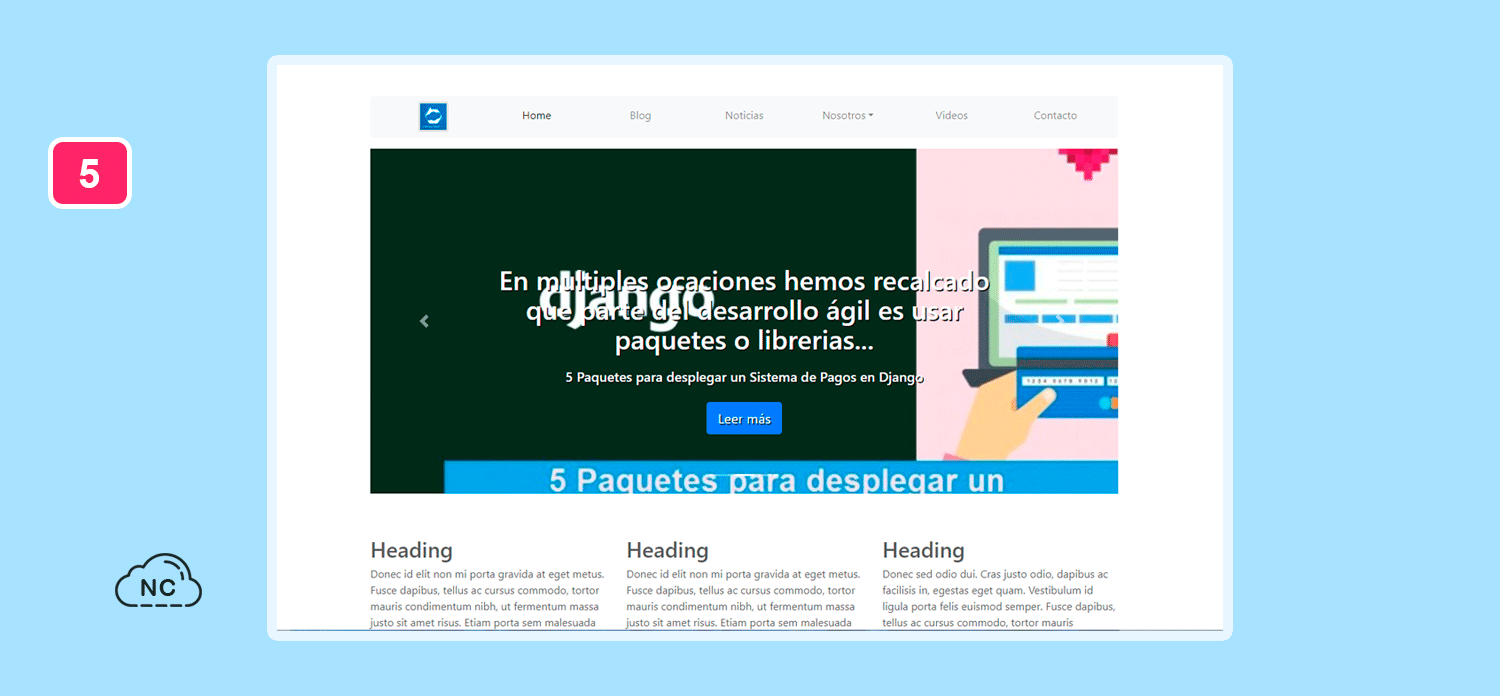 Esta web tiene 6 páginas estándar Esta pagina web alojada en Firebase Hosting la vamos a actualizar