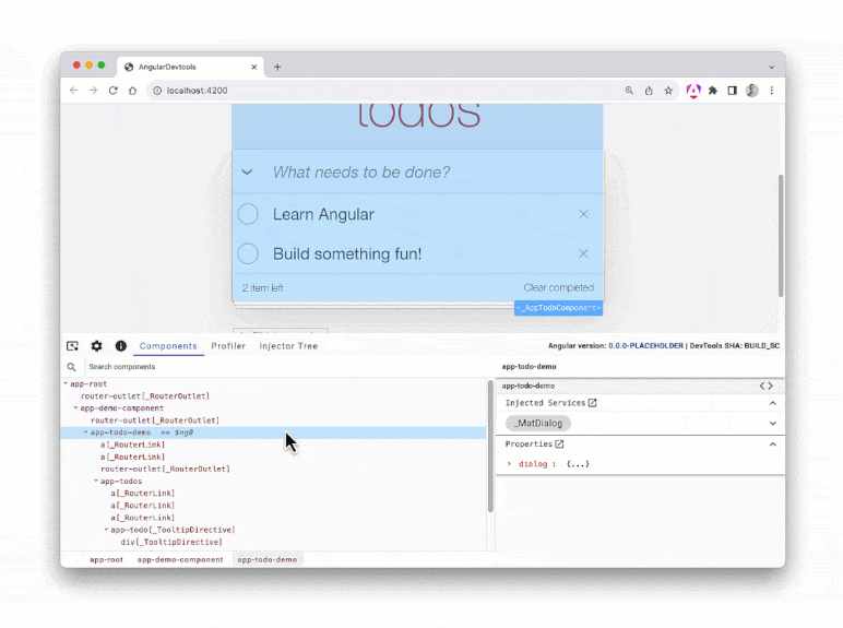 Debugear aplicaciones Angular, ahora será más dinámico Inspección de dependencias de componentes y árbol de inyectores