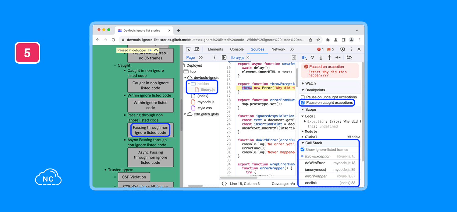 El objeto Promise() de JavaScript permite realizar tareas asincronas Opción Pause on detectedigibles en el panel Sources