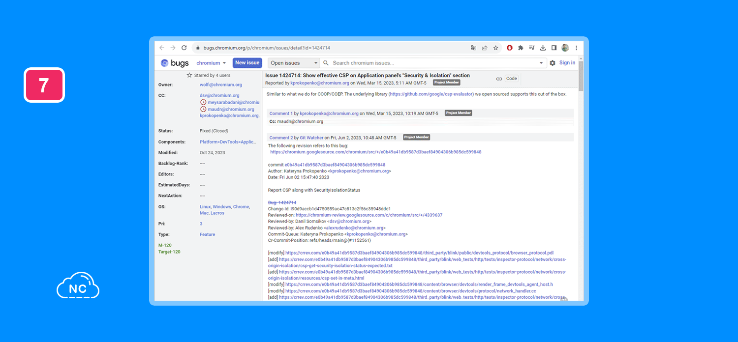 El ataque Cross Site Scripting ( XSS) es uno de los más realizados por los hackers Página del bug sobre CSP en bugs chromium