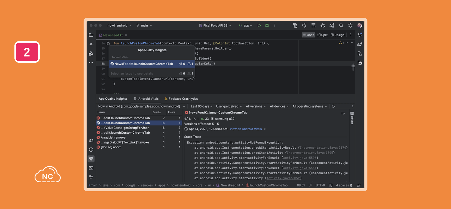 Android Vitals es una característica que antes solo existia en Google Play Console Datos de Android Vitals en App Quality Insights en Android Studio