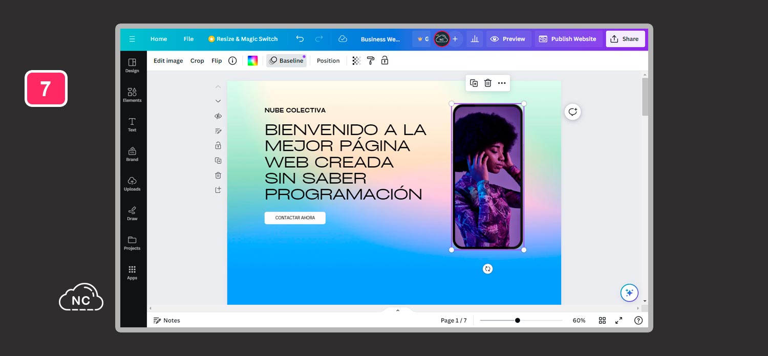 También puedes modificar las imágenes Diseñando la página web sin saber programar
