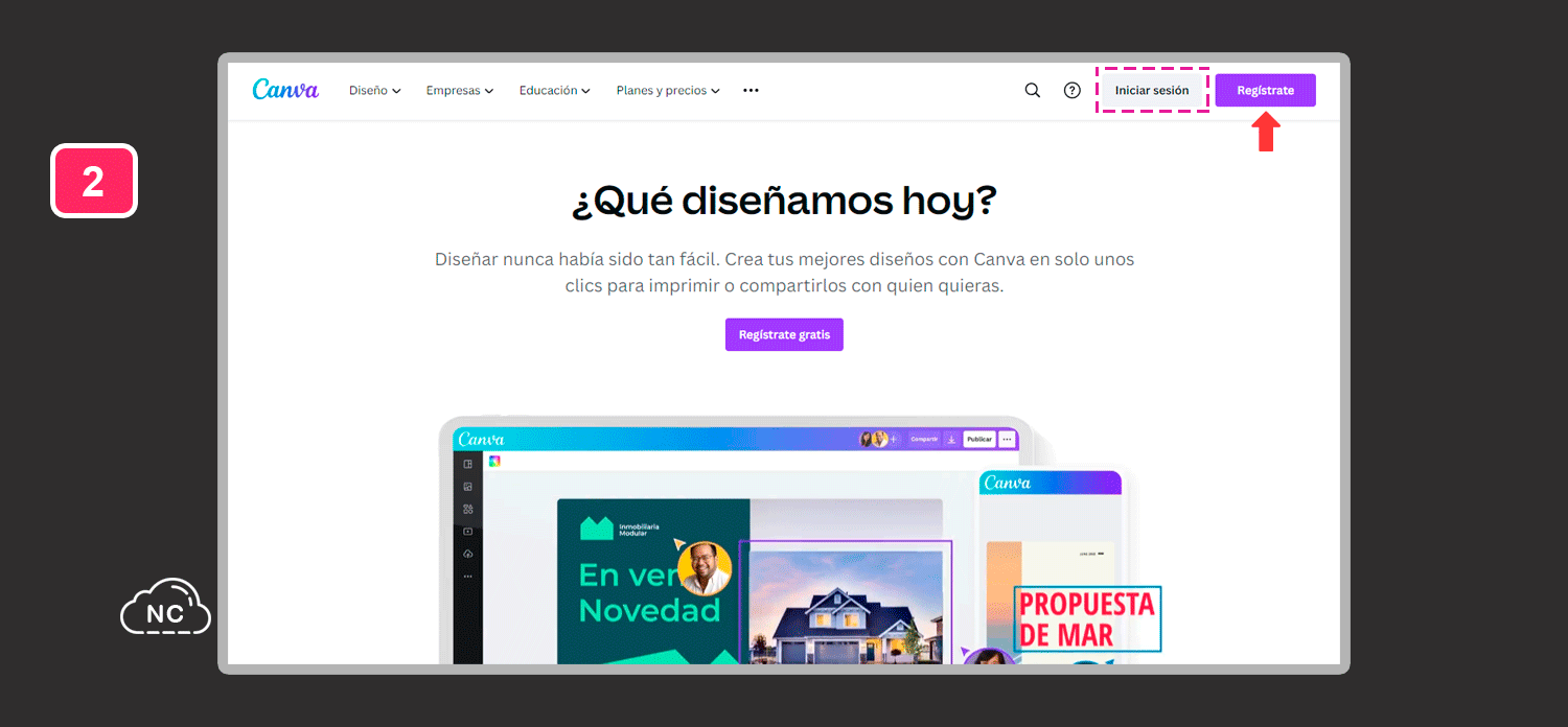 No necesitas pagar nada para crearte una cuenta gratis Página de inicio de la herramienta para diseñar la web sin saber programar