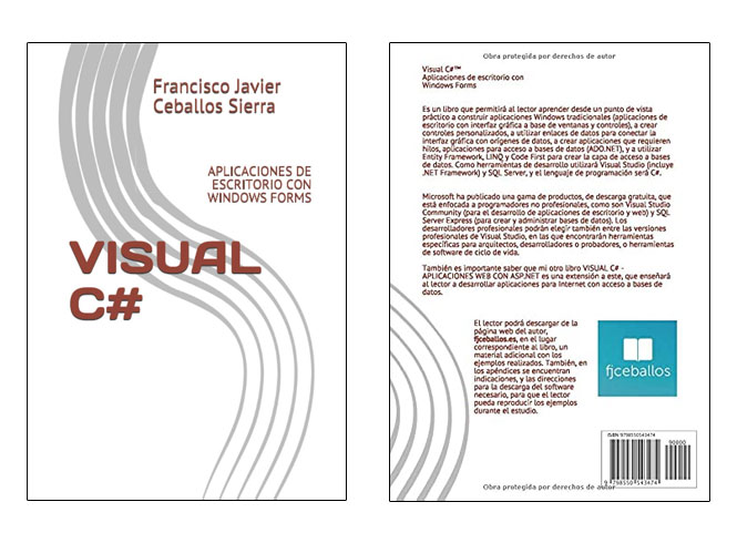 Libro VISUAL C#: APLICACIONES DE ESCRITORIO CON WINDOWS FORMS