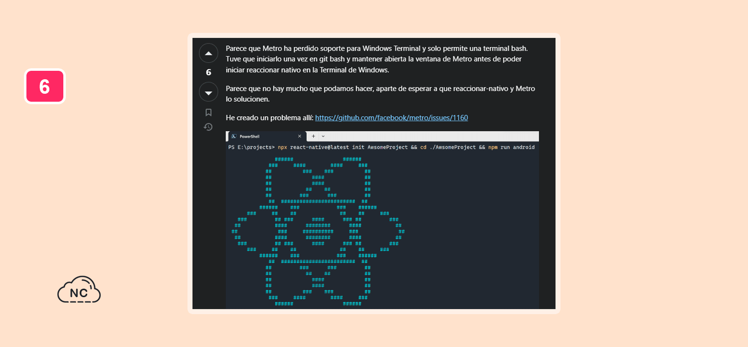 La usuaria Serena Yu creo un Issue en el repositorio de Metro Respuesta de la usuaria Serena Yu a la consulta del usuario Paramasivam Mathesh en Stack Overflow