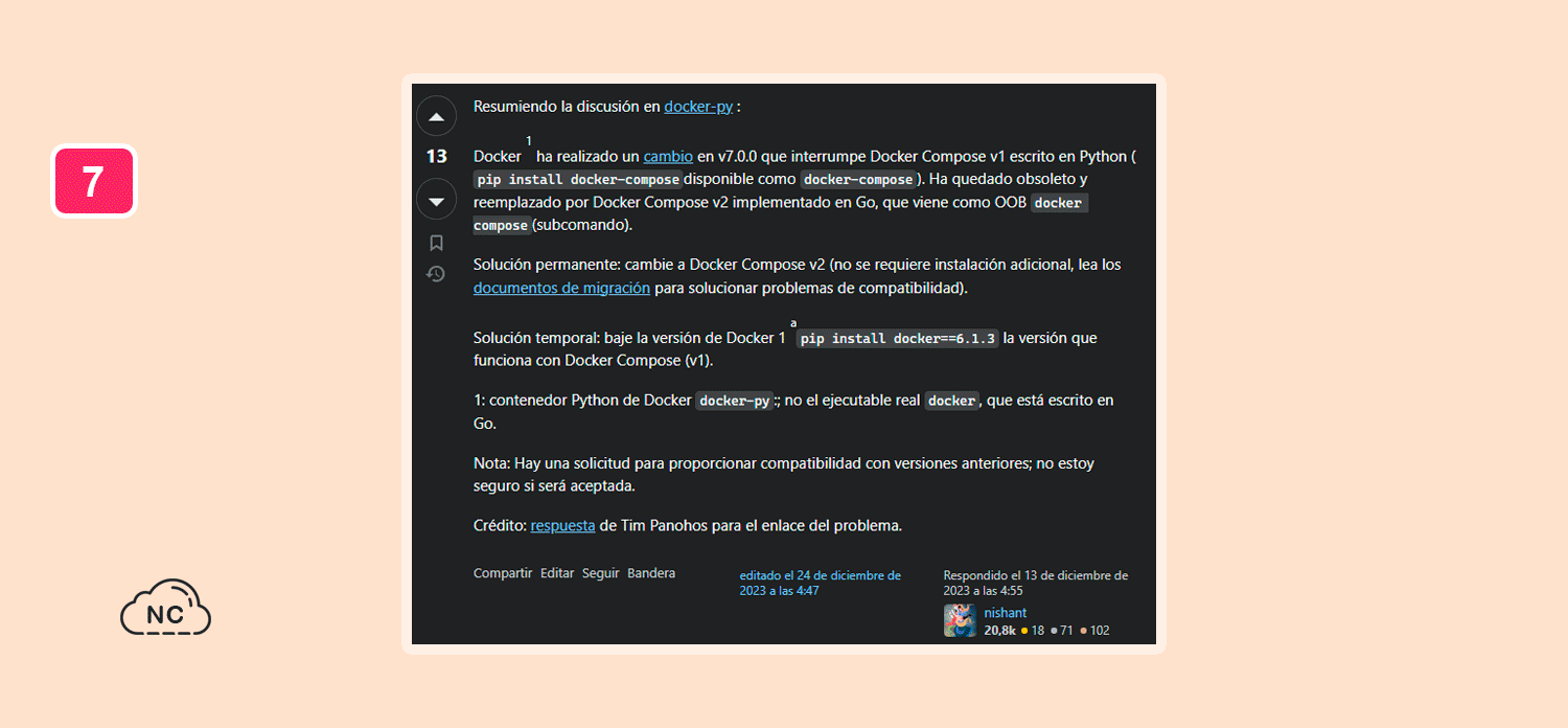 Las actualizaciones suelen generar problemas de compatibilidad Respuesta del usuario Nishant a la consulta del usuario Al Schack en Stack Overflow