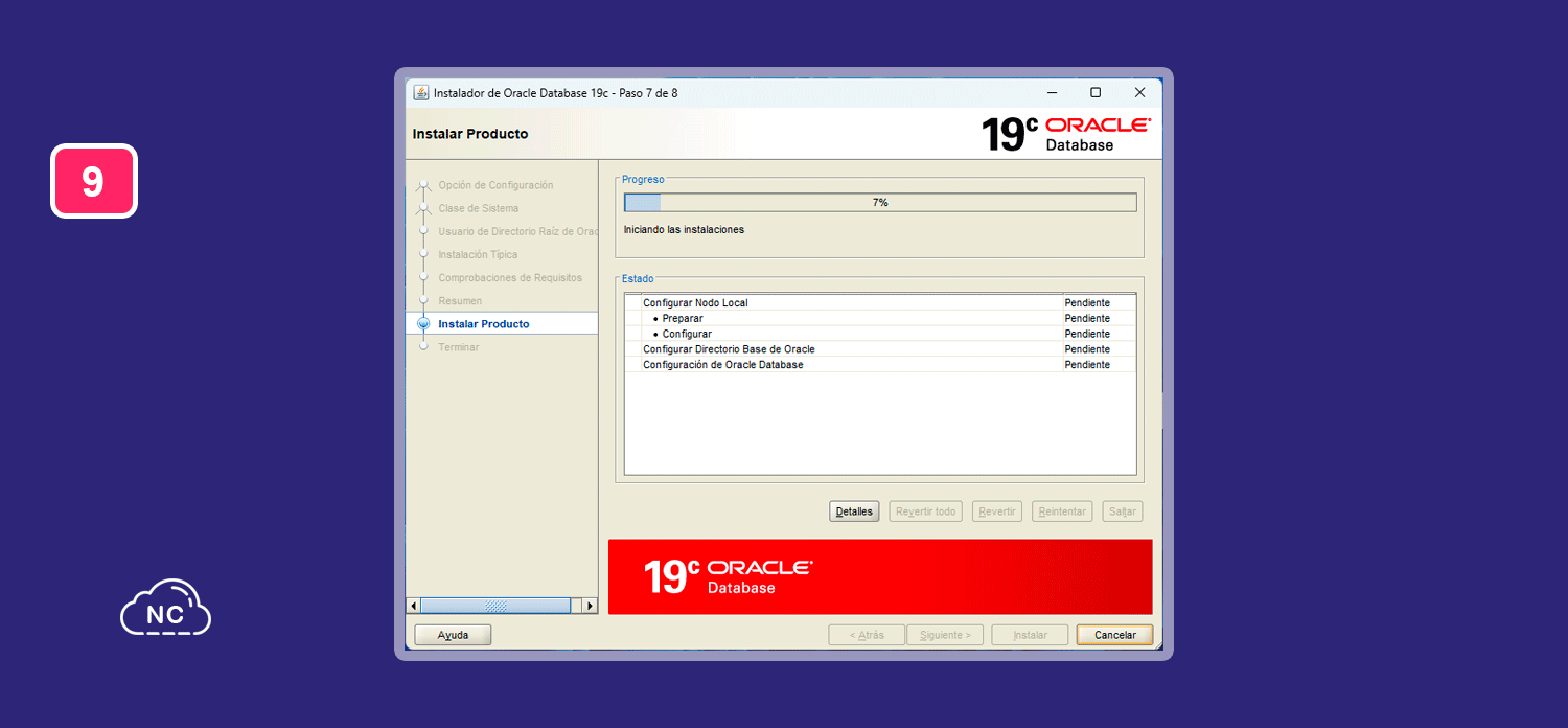 En el futuro aparecerán nuevas versiones de Oracle Database, por ende los pasos indicados en este tutorial pueden cambiar Ventana de inicio de instalación de Oracle Database