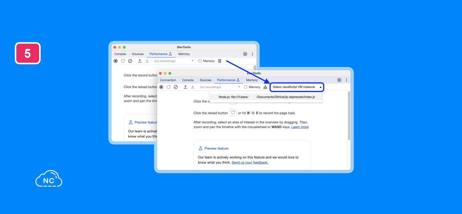 En Chrome DevTools 114 se anuncio que en el futuro el JavaScript Profiler seria quitado El panel Performance ahora puede seleccionar una instancia de VM JavaScript