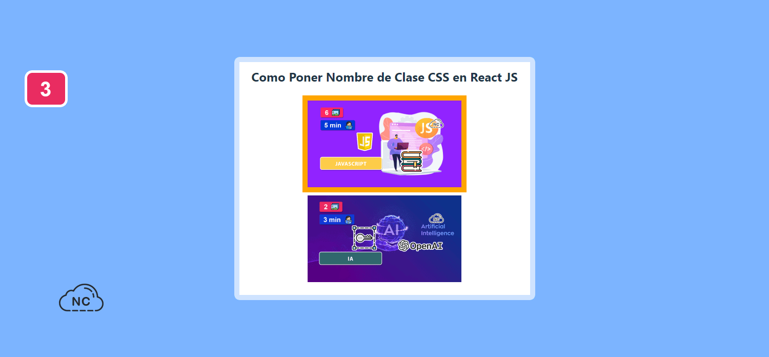 También puedes aplicar propiedades CSS que modifiquen el elemento HTML en dispositivos móviles Clase CSS agregada correctamente en React