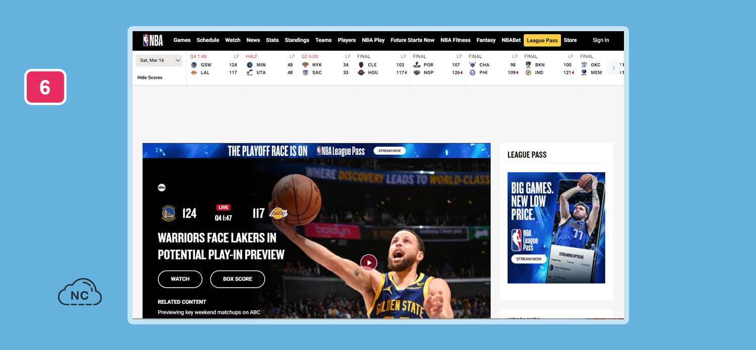 Son millones de seguidores en el mundo los que siguen todos los meses los partidos de la NBA La web de la NBA usa Svelte