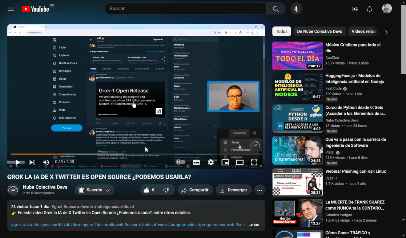 Estamos incrustando el video como iframe dentro del WebView Obteniendo el código de un video de YouTube