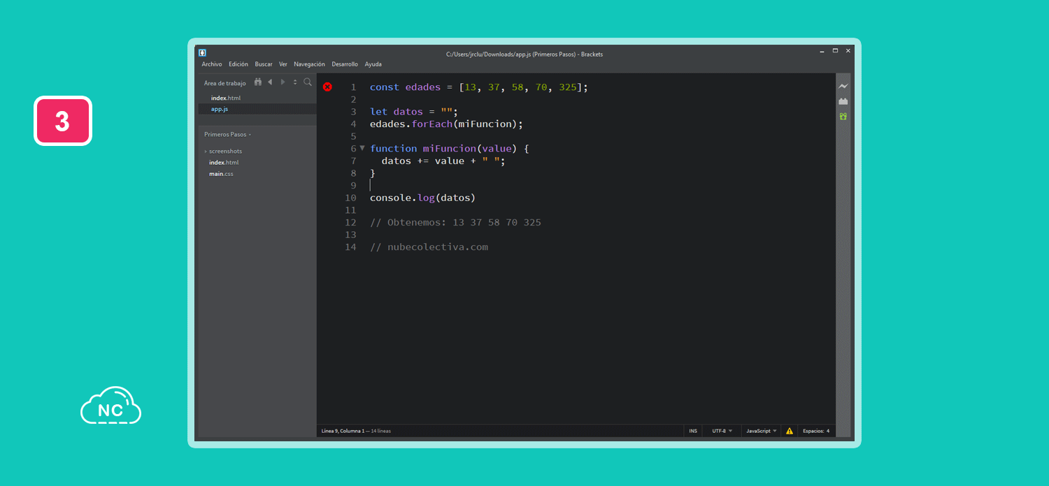 Es una buena opción para programar en JavaScript Editor de código Brackets para JavaScript