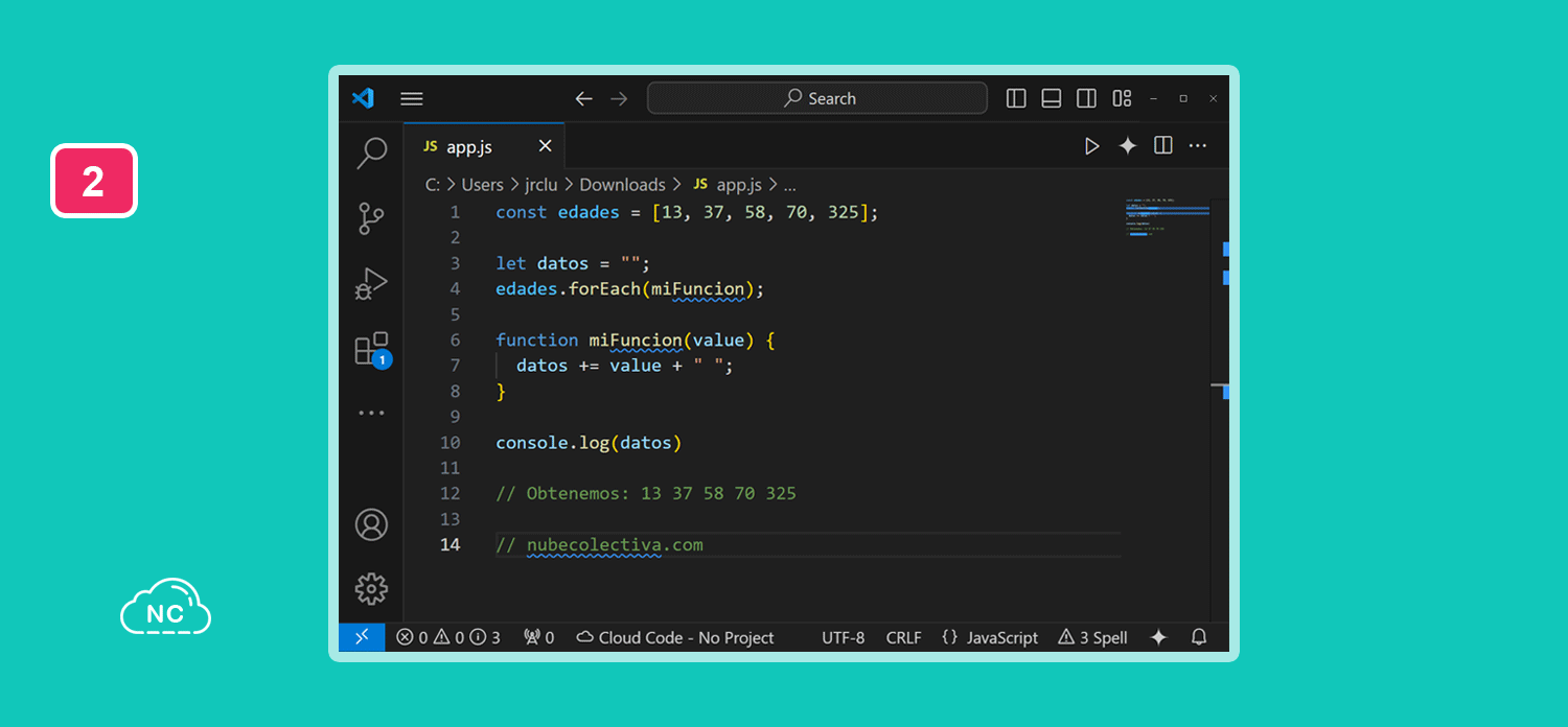 Algo genial es que hay extensiones que te crean un icono en la barra lateral izquierda para un acceso más rápido Editor de código Visual Studio Code para JavaScript