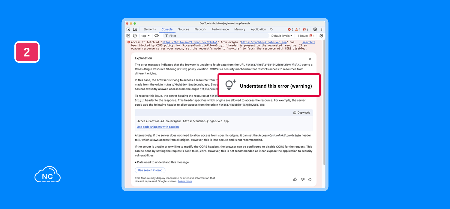 Aumentarás tus conocimientos gracias a Gemini AI Gemini AI en Chrome DevTools