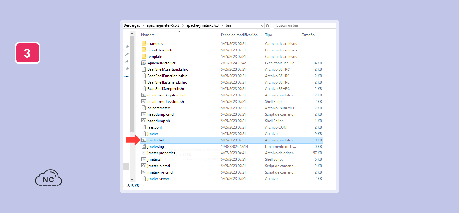 Puedes compilar estos archivos binarios, pero para lo que buscamos hacer, esta bien Pasos para abrir el archivo jmeter.bat de Apache JMeter