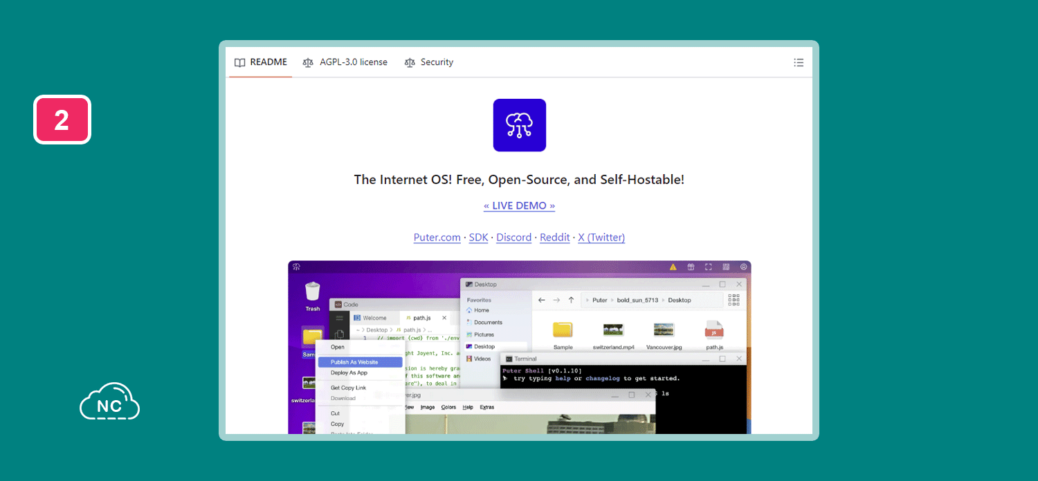 Si este proyecto sigue creciendo, puede darnos sorpresas en los próximos años Repositorio de Puter en GitHub
