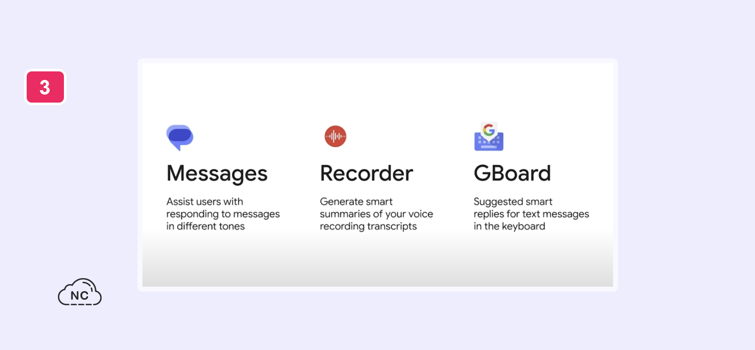 Son aplicaciones de la empresa Google, pero tu podrás usar Gemini Nano en tus propias apps Aplicaciones móviles que usan Gemini Nano