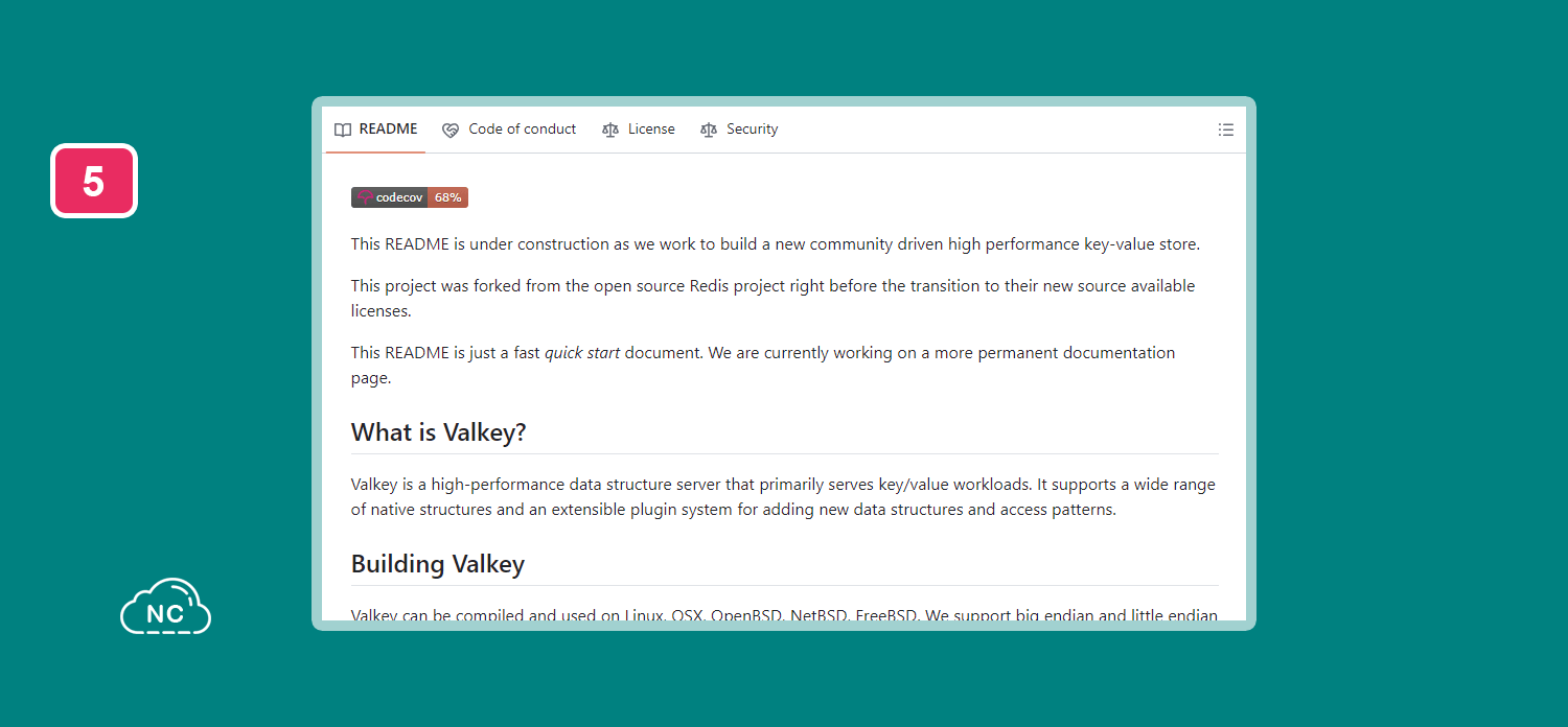 Valkey puede ser usado en Linux, OSX, OpenBSD, FreeBSD, etc. Repositorio de Valkey en GitHub