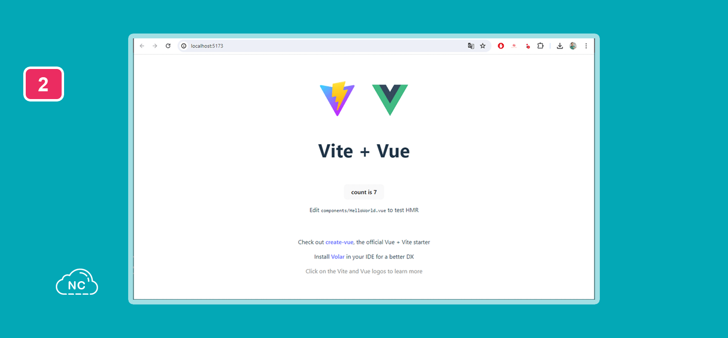 Vite JS permite la creación rápida de proyectos con Vue Servidor de Vite JS funcionando sin problemas