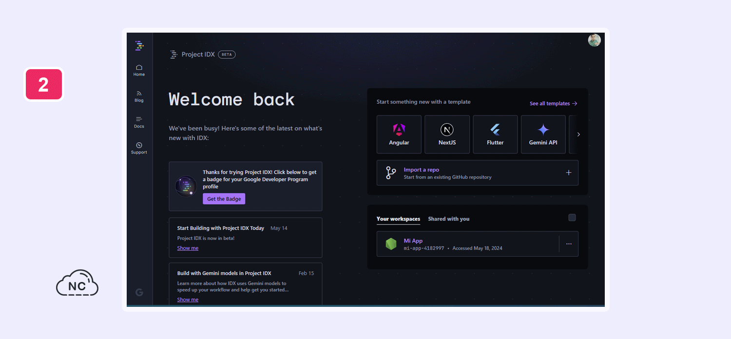 Cuenta con hot reload para ver tus cambios en tiempo real Web oficial de Project IDX