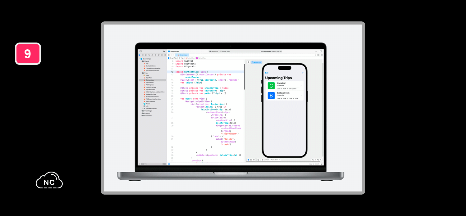 Los datos se pueden mostrar de manera optima mediante elementos de SwiftUI Aplicación de viajes que usa Data Stores