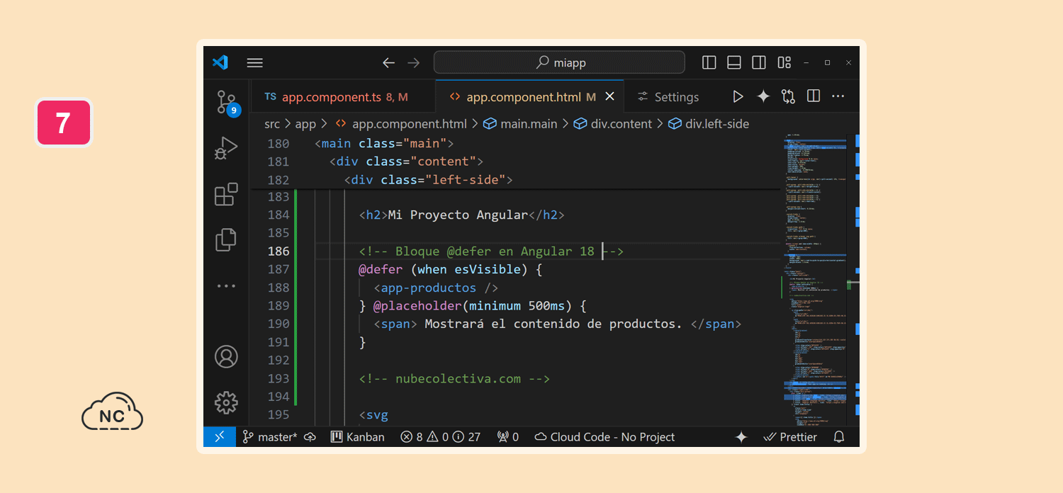 Angular cuenta con otros bloques de plantilla para diferentes tareas Bloque @defer en Angular 18
